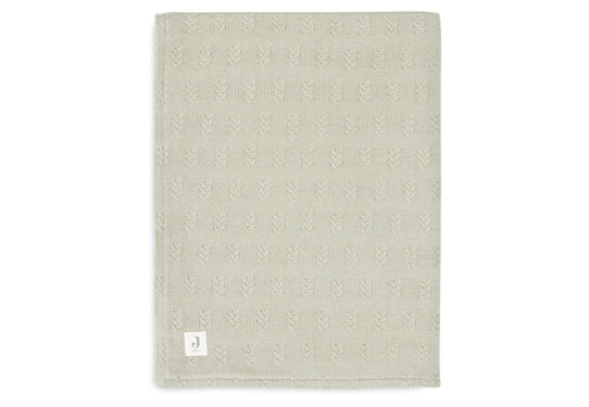 Deken Wieg 75x100cm Grain Knit - Olive Green/Velvet