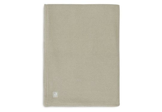 Deken Wieg 75x100cm Basic Knit Olive Green/Fleece