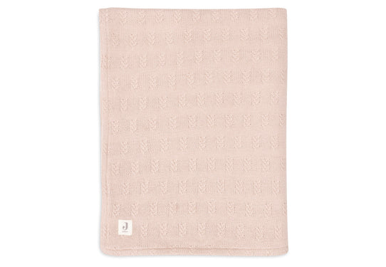 Deken Wieg 75x100cm Grain Knit - Wild Rose/Velvet